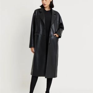 Because of Alice Relaxed Leather 90’s coat